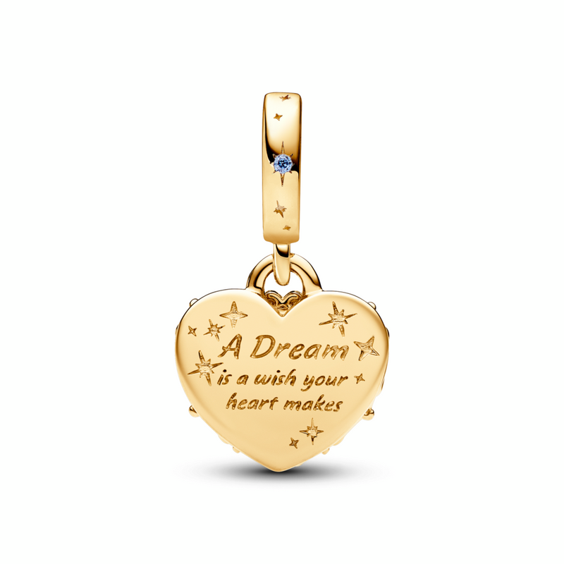 Disney Cinderella's Carriage & Heart Double Dangle Charm