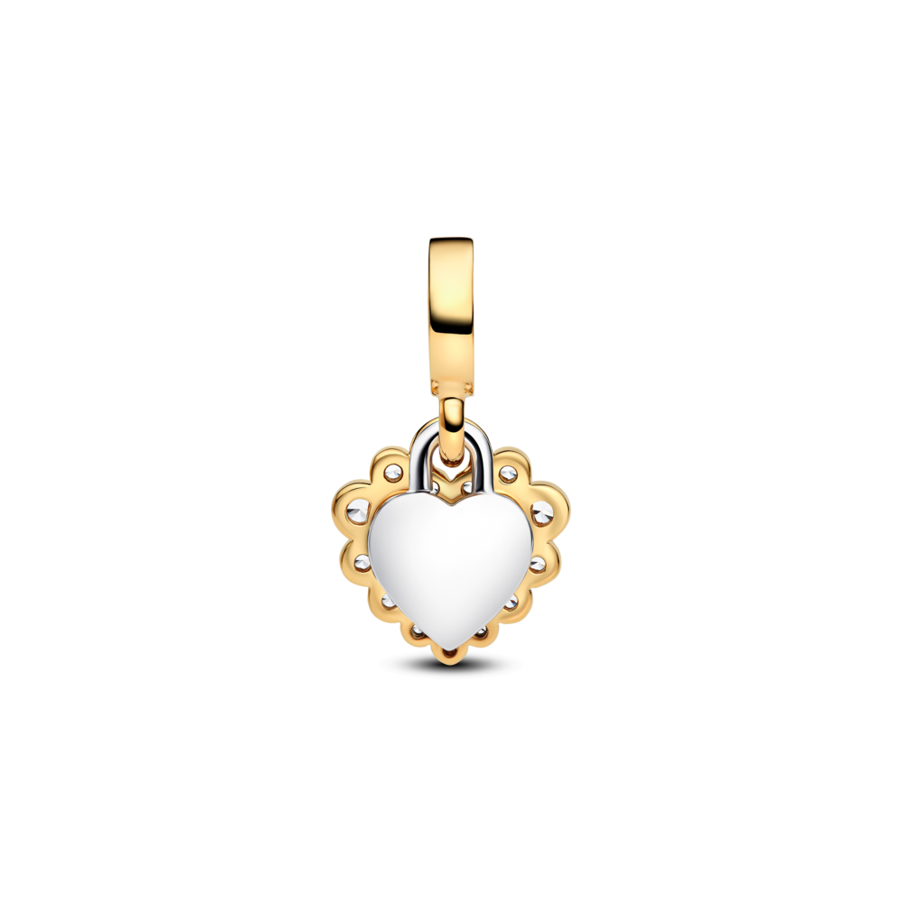 Sparkling Heart Double Dangle Charm