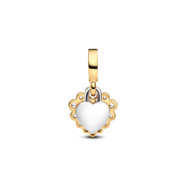Sparkling Heart Double Dangle Charm
