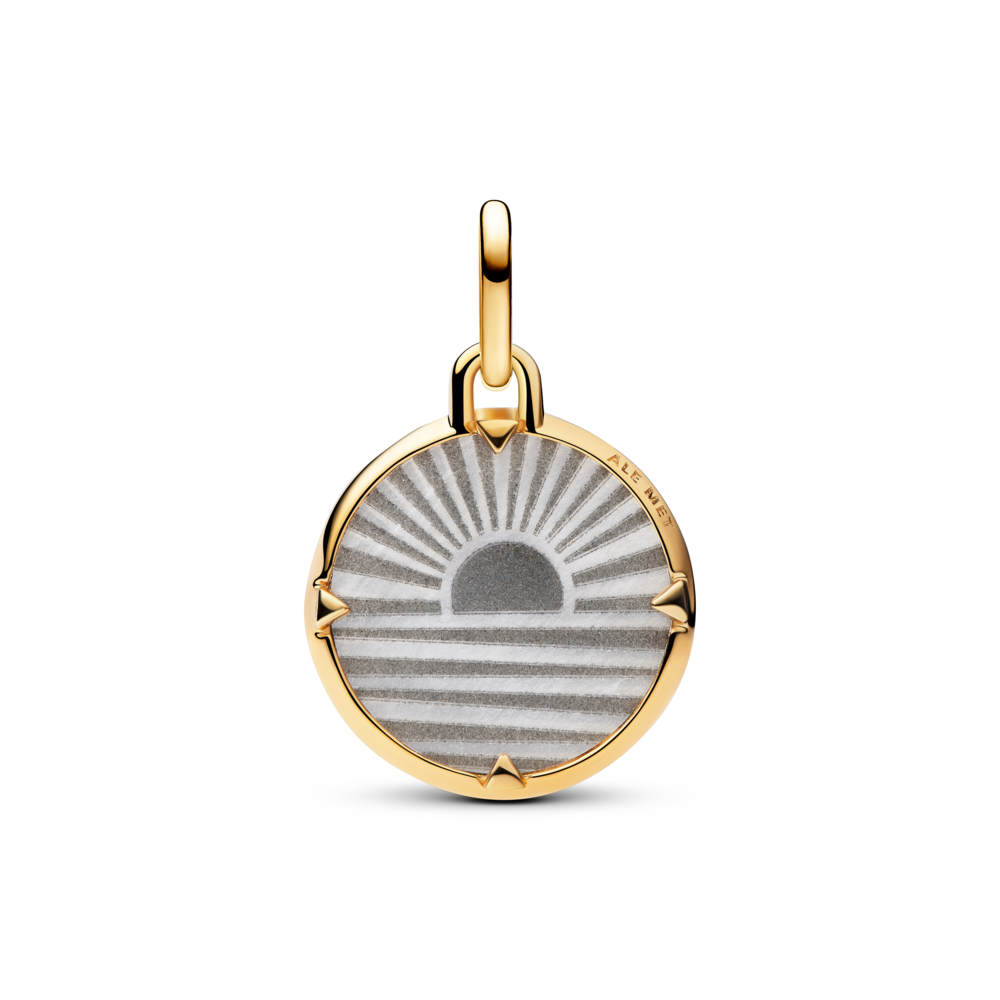 Sunrise Medallion Charm
14k gold plating