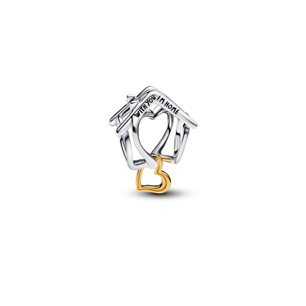 Home sterling silver and 14k gold-plated charm