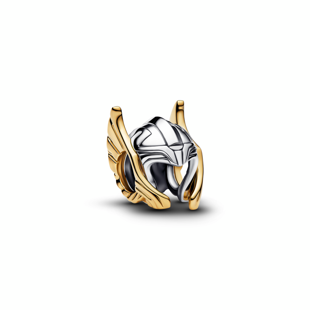 Marvel Thor helmet sterling silver and 14k gold-plated charm