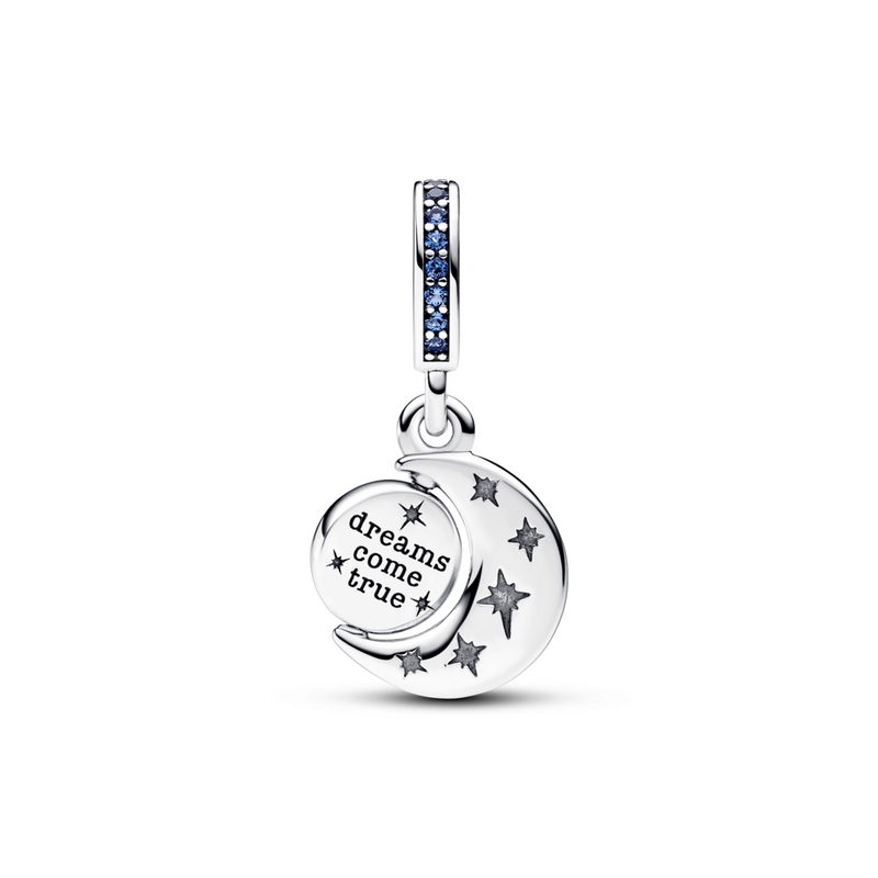 Sparkling Moon Spinning Dangle Charm