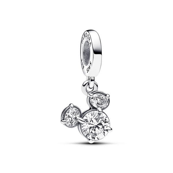 Disney Mickey Mouse Sparkling Head Silhouette Dangle Charm