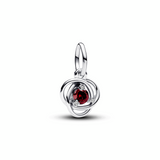 January Birthstone Eternity Circle Dangle Charm