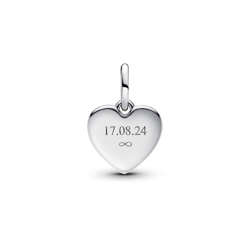 Engravable Love Heart Dangle Charm