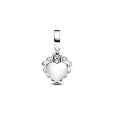 Sparkling Heart Double Dangle Charm