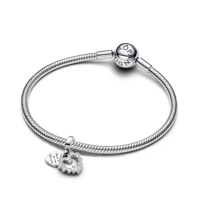Sparkling Heart Double Dangle Charm