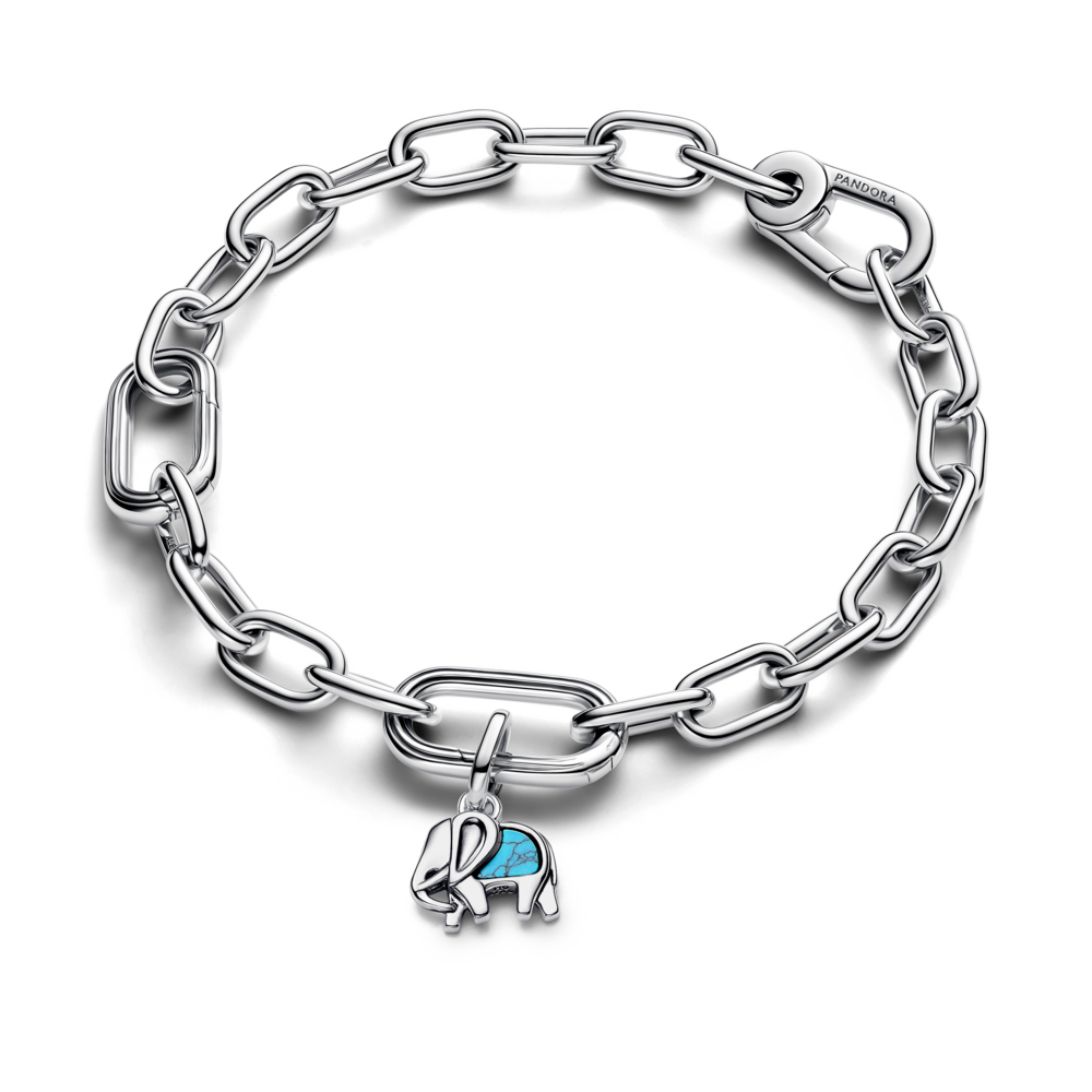 Turquoise-coloured Elephant Mini Dangle Charm