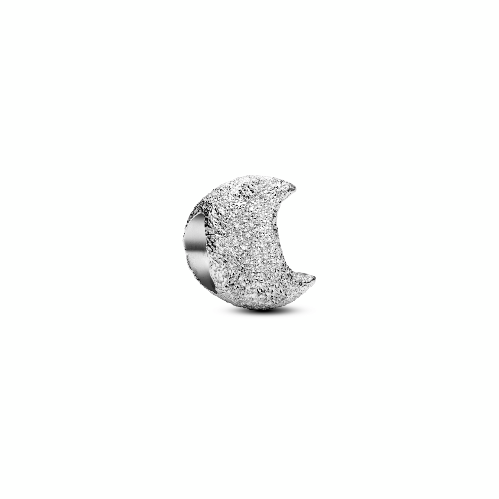 Textured Moon Mini Charm
Sterling silver
