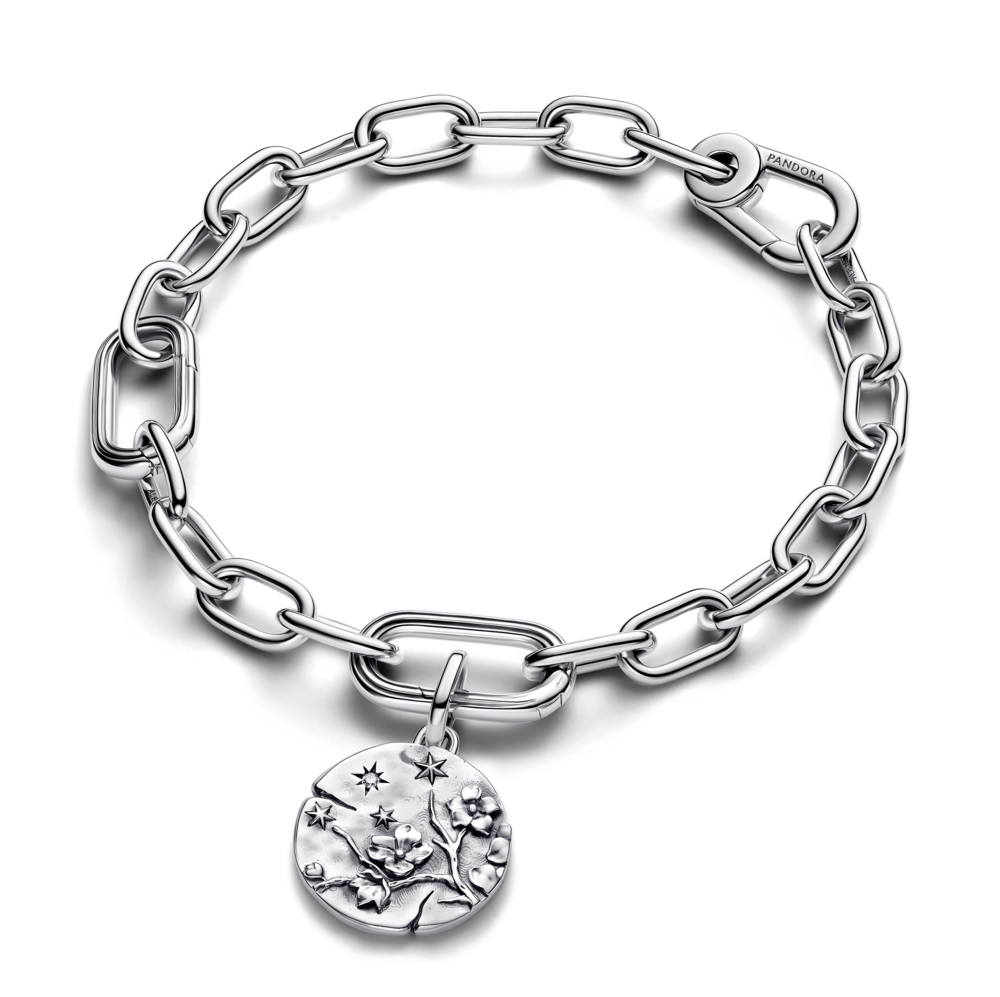 Cherry Blossom Medallion Charm
Sterling silver