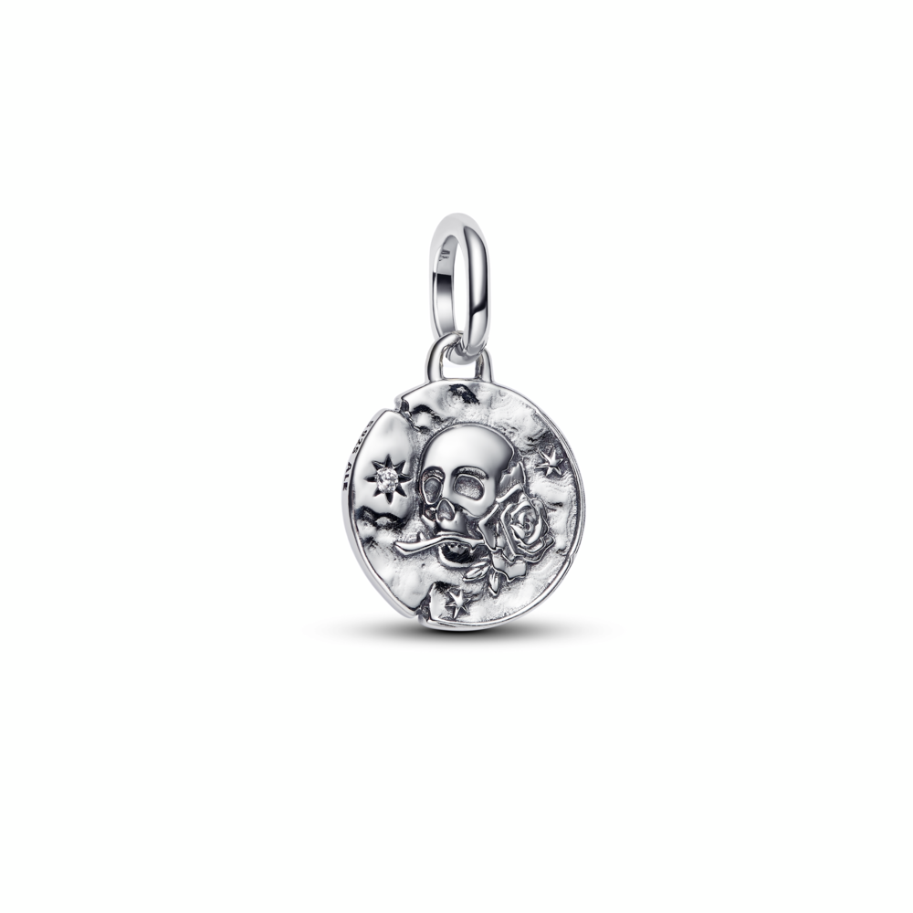 Skull Medallion Charm
Sterling silver