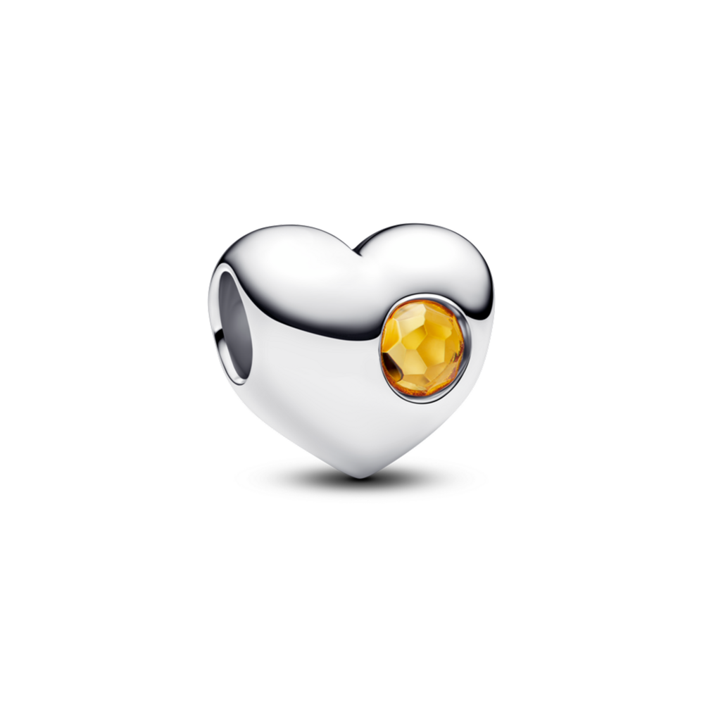 Engravable November Birthstone Heart Charm
Sterling silver