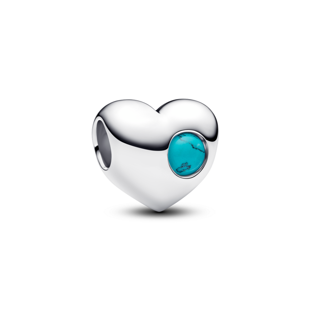 Engravable December Birthstone Heart Charm
Sterling silver