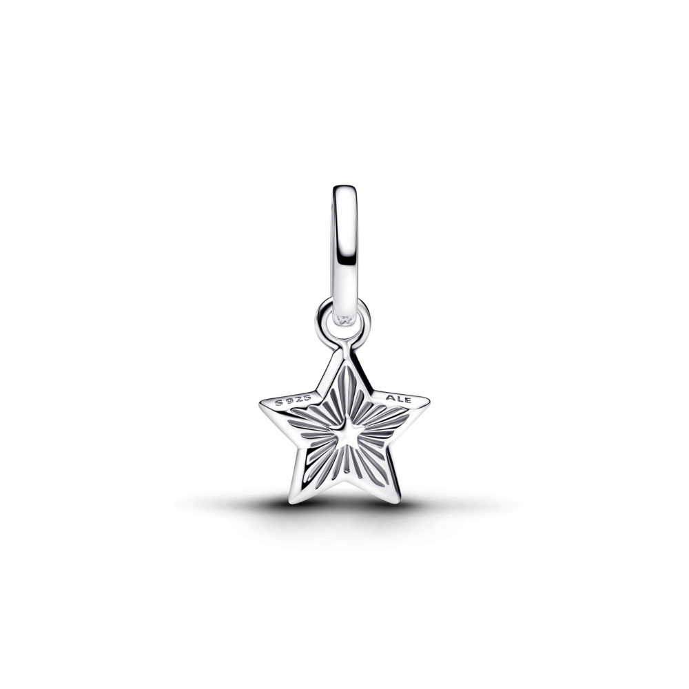 Star sterling silver mini dangle with imitation lapis lazuli