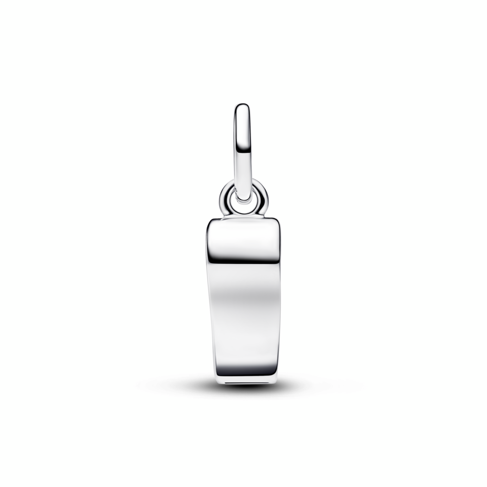 Whistle sterling silver dangle with clear cubic zirconia
