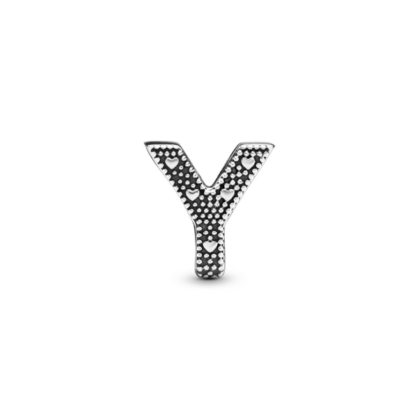 Letter Y silver charm