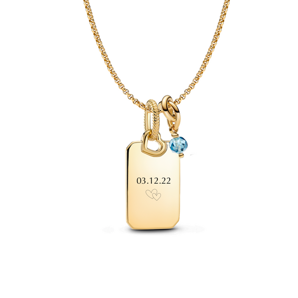 March Dangle Charm Necklace Set