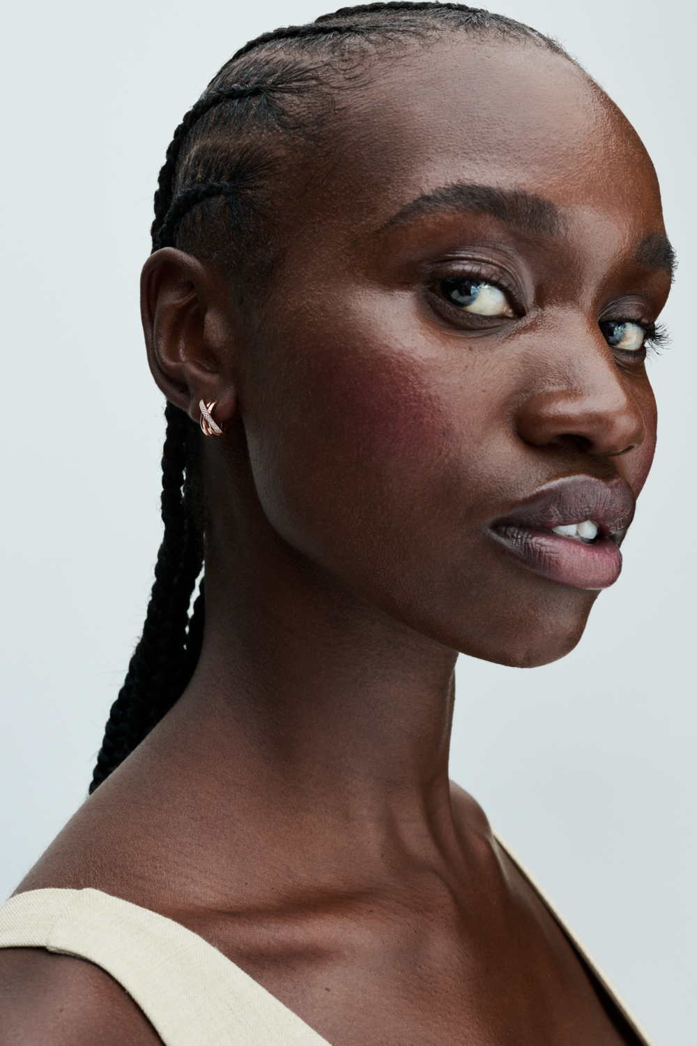 Crossover Pavé Hoop Earrings