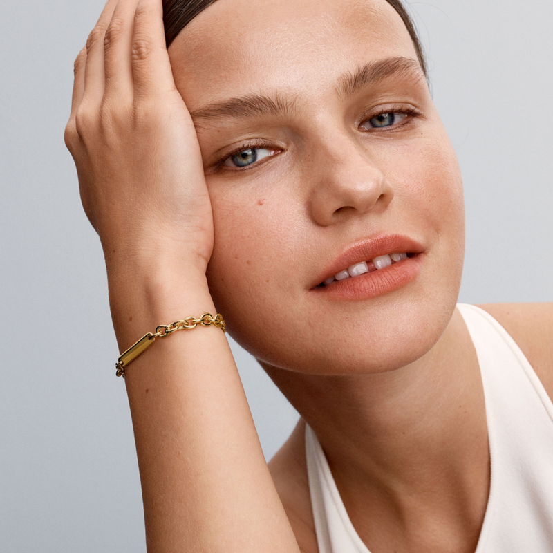Engravable Bar Link Bracelet