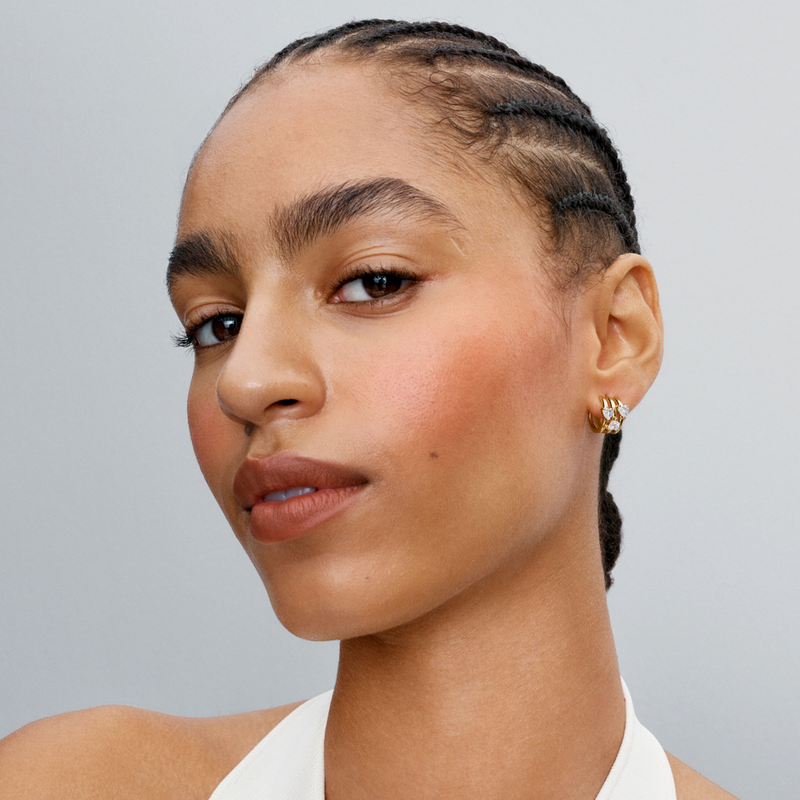 Triple Heart Hoop Earrings