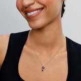 Red Halo Hearts Pendant Necklace