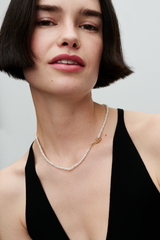 Treated Freshwater Cultured Pearls T-bar Collier Necklace