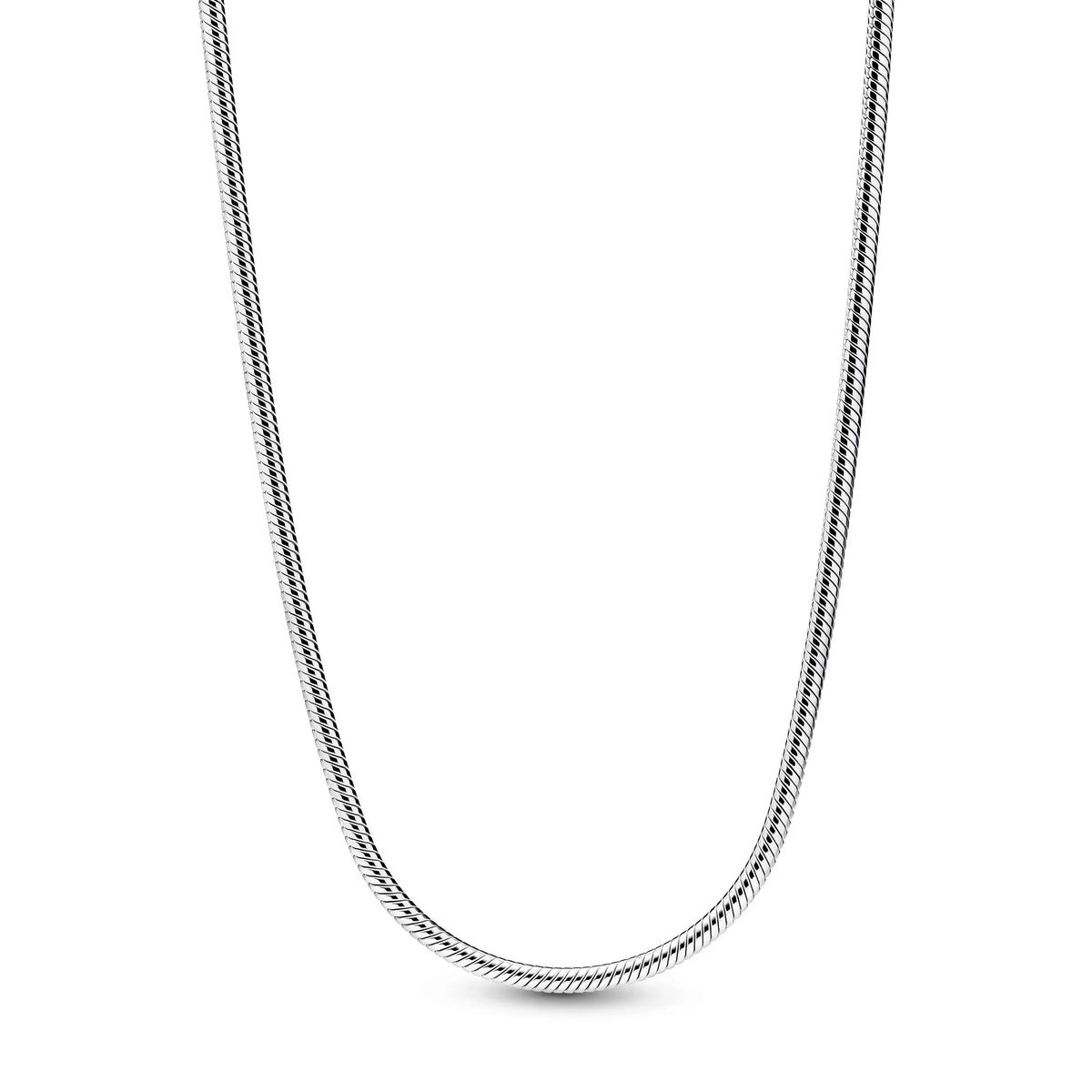 Slim snake chain sterling silver necklace