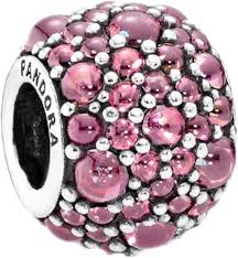 Honeysuckle Pink Shimmering Droplets Charm