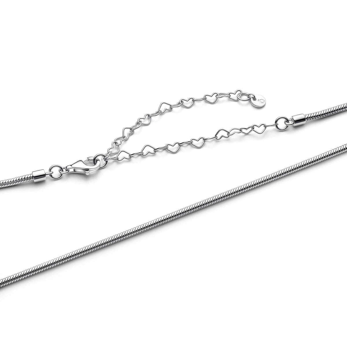 Slim snake chain sterling silver necklace