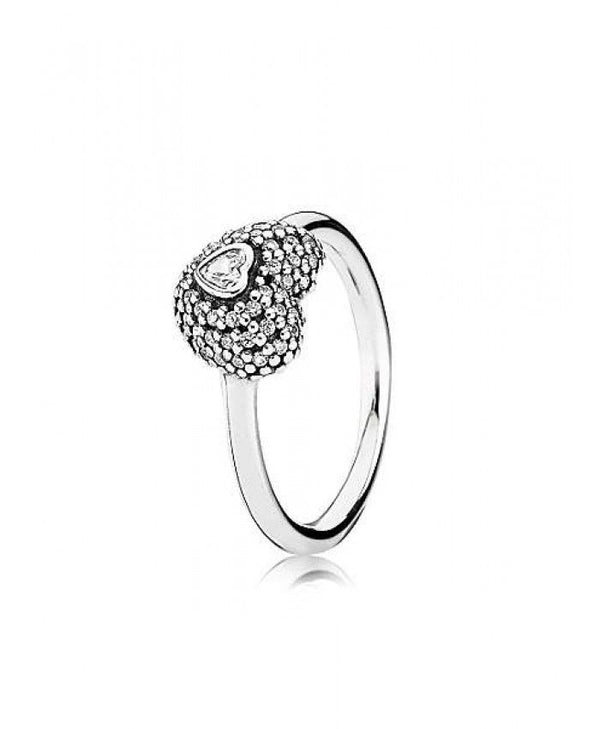 Silver ring with cubic zirconia