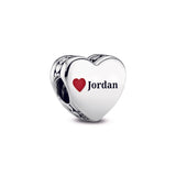 Jordan sterling silver charm with red enamel