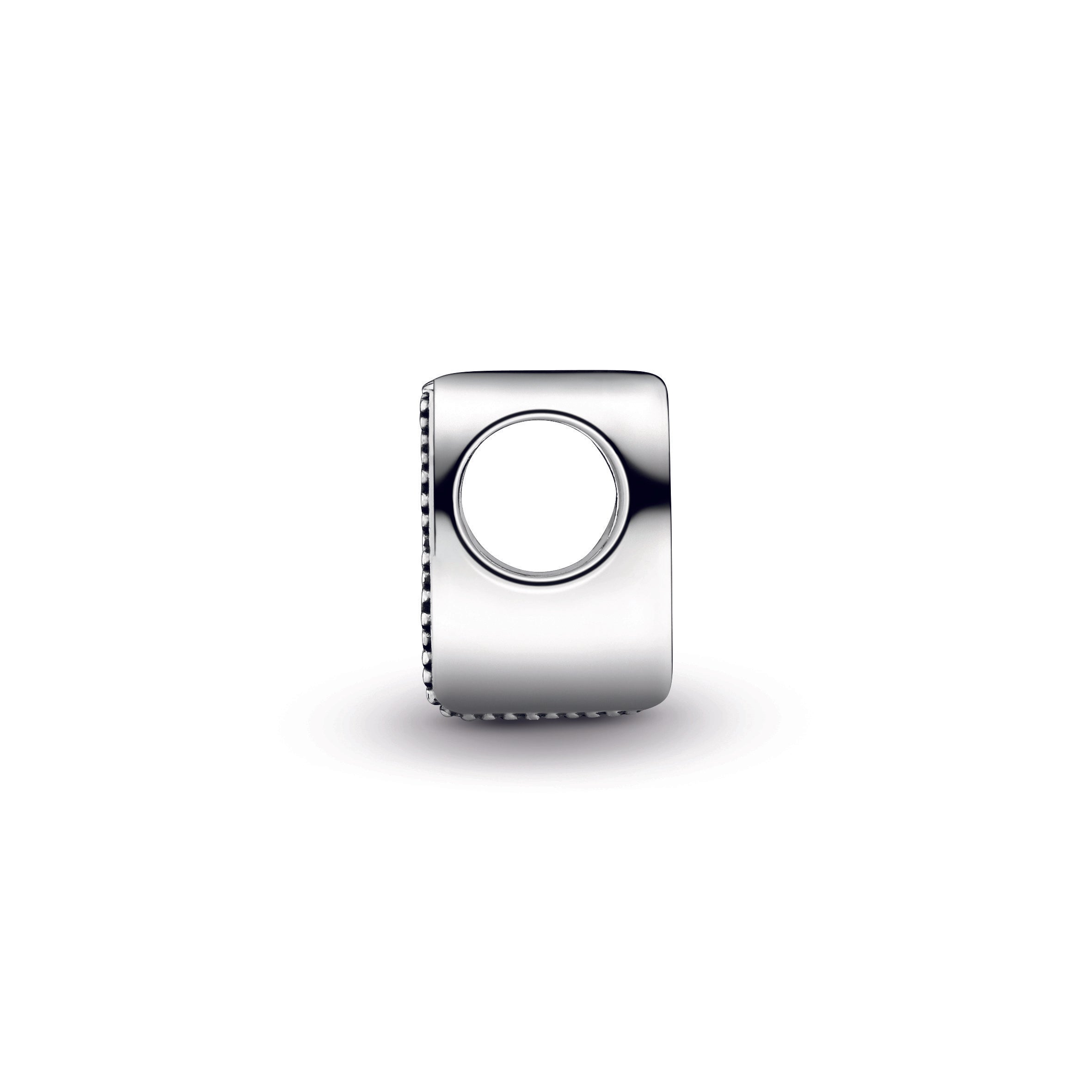 Letter F silver charm