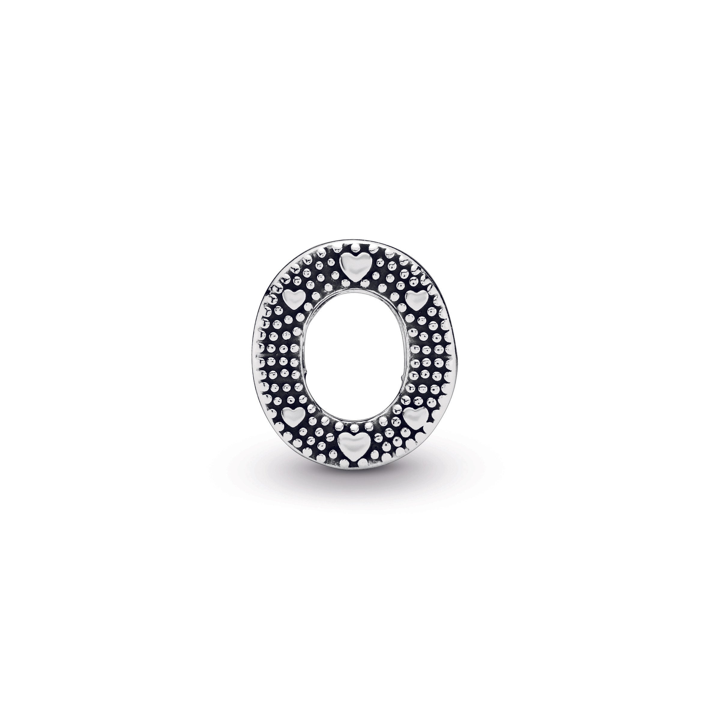 Letter O silver charm