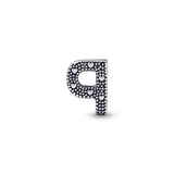 Letter P silver charm