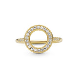 14k Gold Plated  ring with clear cubic zirconia