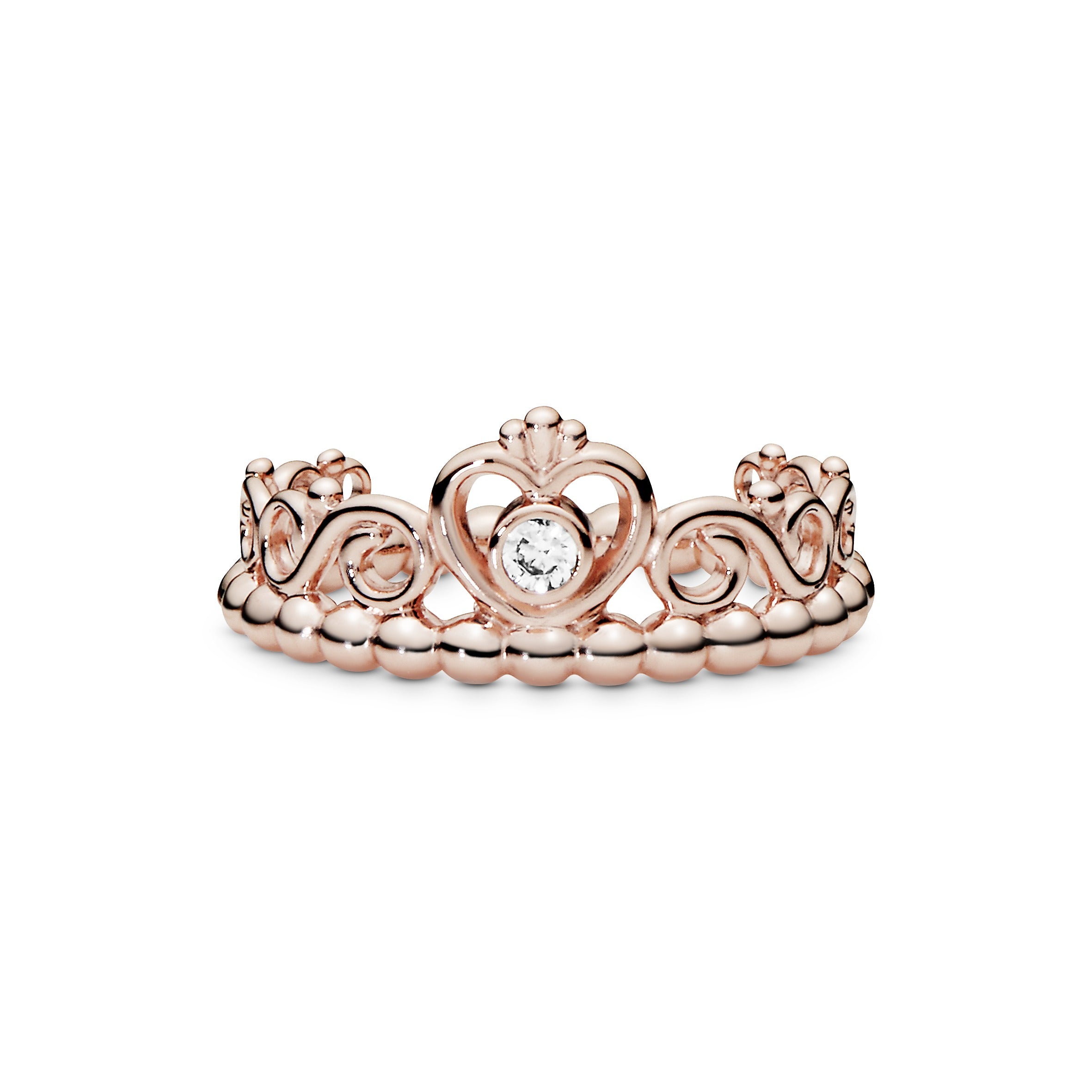 PANDORA Rose tiara ring with clear cubic zirconia