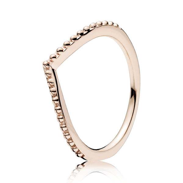 Wishbone 14k Rose Gold-plated ring