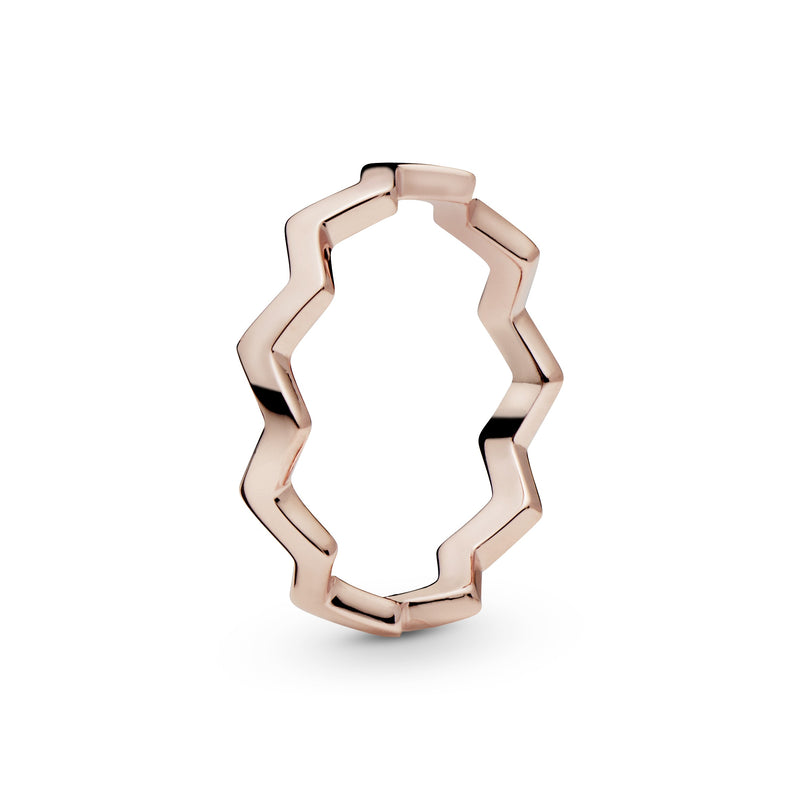 Zigzag 14k Rose Gold-plated ring