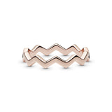 Zigzag 14k Rose Gold-plated ring