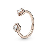 Pandora Rose open ring with clear cubic zirconia