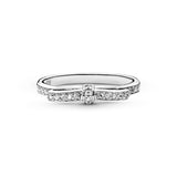 Bow silver ring with cubic zirconia Pandora Jordan