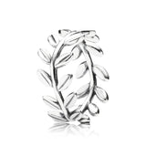 Leaves silver ring