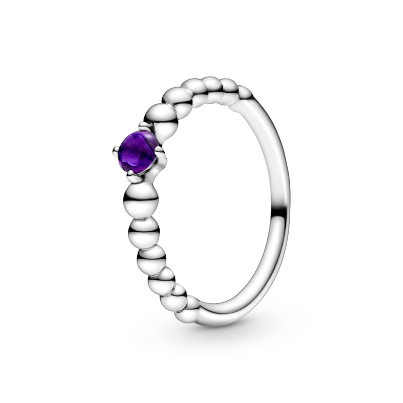Sterling silver ring with treated purple topaz