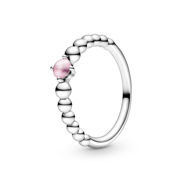 Petal Pink Beaded Ring