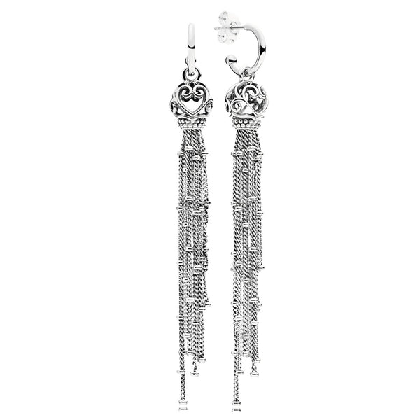 Tassel silver earrings