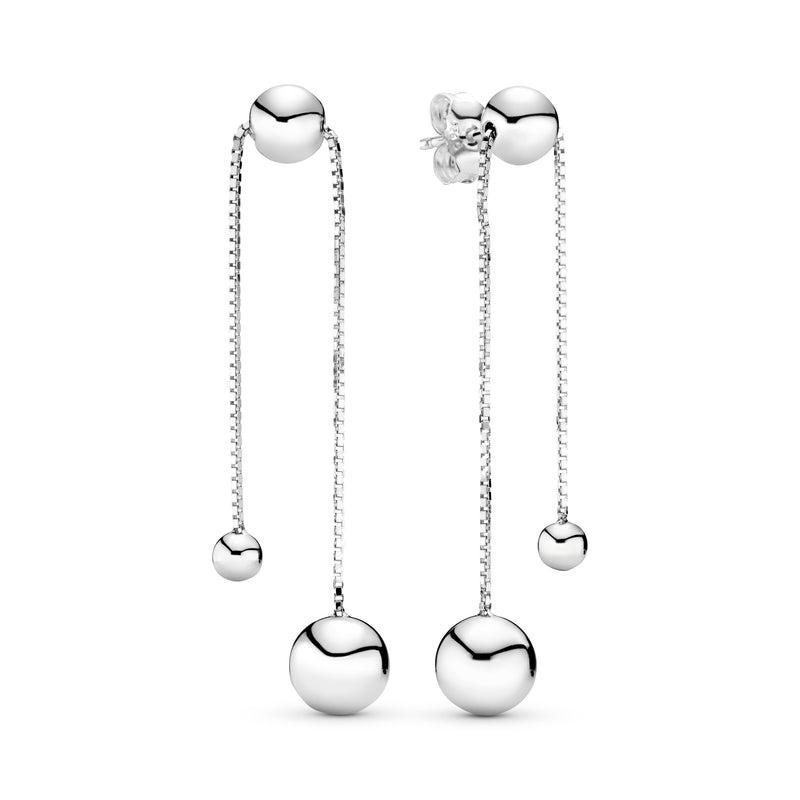 Bead silver earrings