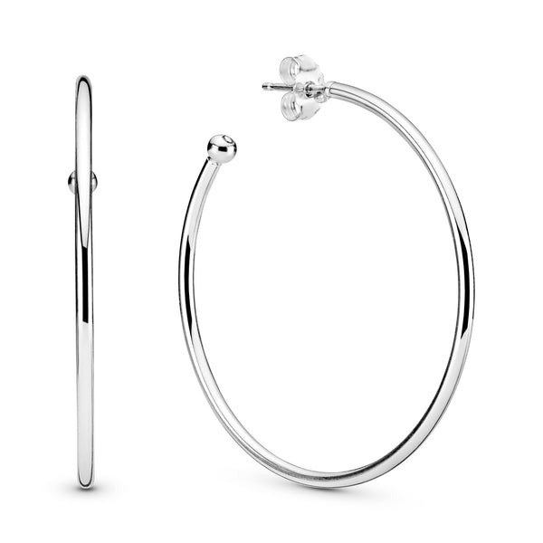 Silver hoop earrings