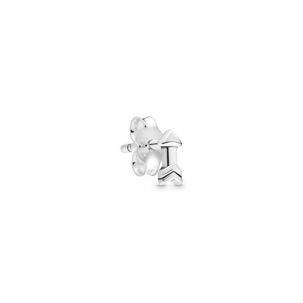 Arrow sterling silver stud earring