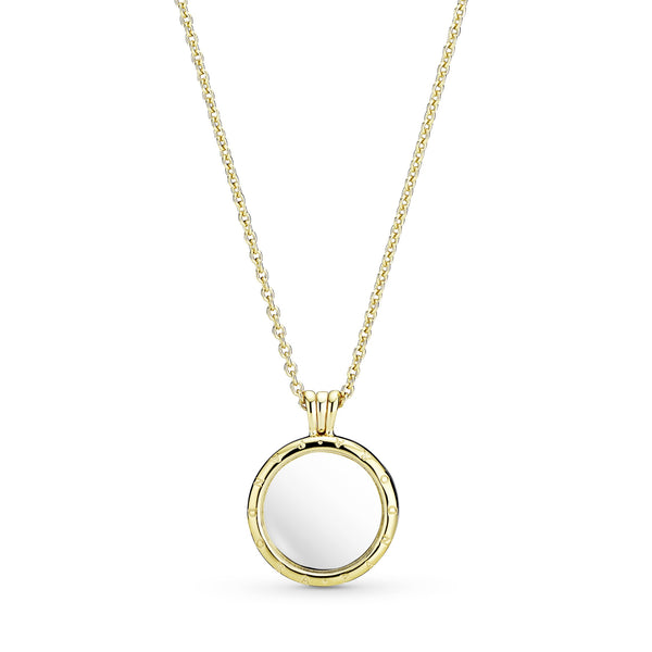 14k Gold Plated  floating locket with necklace